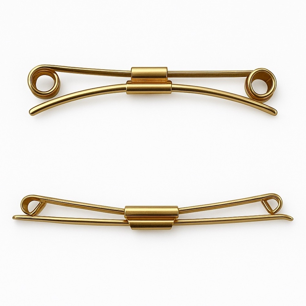 Lot Of 2 Vintage Gold-Tone Tie Clips – Hickok and Mid-Century Design